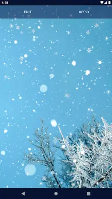 Snowflake Stars Live Wallpaper android App screenshot 2