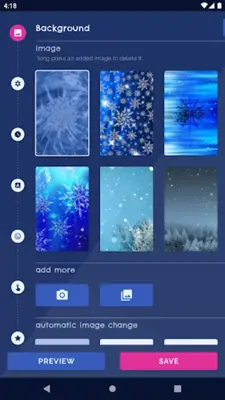 Snowflake Stars Live Wallpaper android App screenshot 7